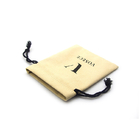 Μπεζ 13x18cm τσάντες δώρων Drawstring υφάσματος σουέτ Microfiber