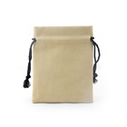 Μπεζ 13x18cm τσάντες δώρων Drawstring υφάσματος σουέτ Microfiber