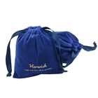 Βασιλική μπλε σακούλα κοσμήματος σουέτ 8x10cm, SGS Organza Drawstring τσάντες δώρων