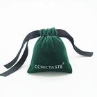 σακούλα βελούδου 25x30cm σκούρο πράσινο, τσάντα Srorage κοσμήματος HY