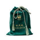 5x7» σκούρο πράσινο τσάντα κρασιού σακουλών δώρων βελούδου τσαντών δώρων Drawstring υφάσματος