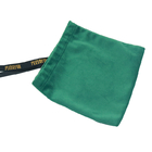 8x12cm υφάσματος Drawstring δώρων τσαντών συνήθειας μεταξιού οθόνης τυπωμένη συσκευάζοντας τσάντα δώρων βελούδου λογότυπων σκούρο πράσινο